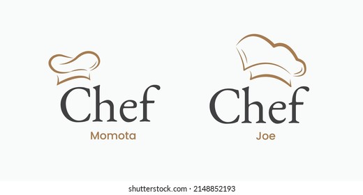 chef hat logo design vector template