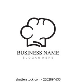 chef hat logo design with vector illustration