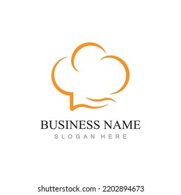 chef hat logo design with vector illustration
