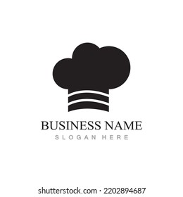chef hat logo design with vector illustration