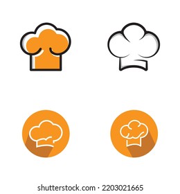 chef hat logo design with vector illustration