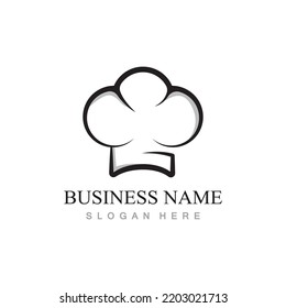 chef hat logo design with vector illustration