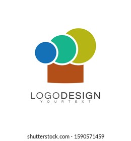 Chef hat Logo design with white background. Can be used for restaurant, catering, neon box, id card,