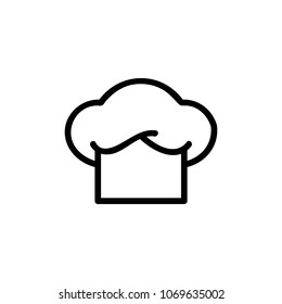 chef hat logo flat icon