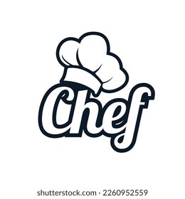 chef hat logo and icon vector design template