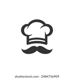 chef hat logo and icon vector design template