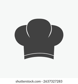 chef hat logo and icon vector design 