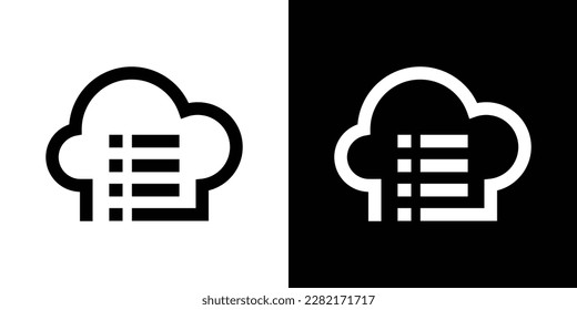 chef hat logo and menu list restaurant logo design icon vector illustration