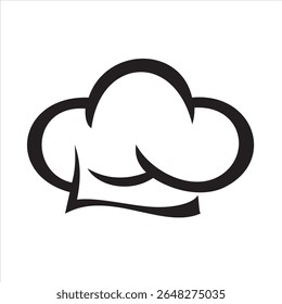 Chef Hat Logo Minimalist Culinary Symbol for Restaurant and Food Branding