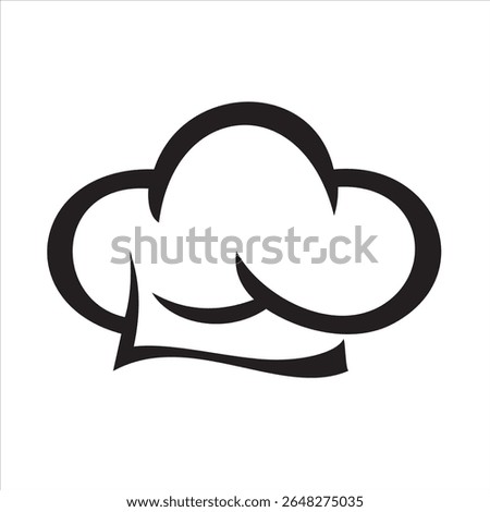 Chef Hat Logo Minimalist Culinary Symbol for Restaurant and Food Branding