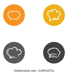 Chef hat logo for restaurant, cafe and online food delivery. Logo with vector design.