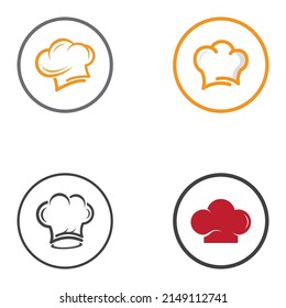 Chef hat logo for restaurant, cafe and online food delivery. Logo with vector design.
