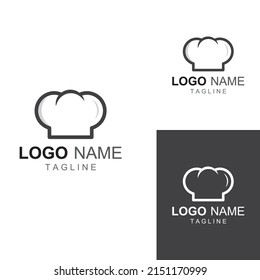Chef hat logo for restaurant, cafe and online food delivery. Logo with vector design.