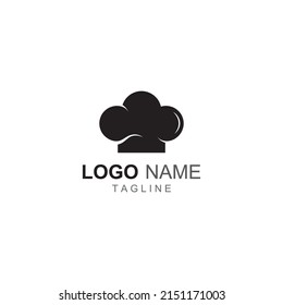 Chef hat logo for restaurant, cafe and online food delivery. Logo with vector design.