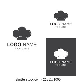 Chef hat logo for restaurant, cafe and online food delivery. Logo with vector design.