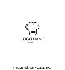 Chef-Hut-Logo für Restaurant, Café und Online-Verpflegung. Logo mit Vektordesign.