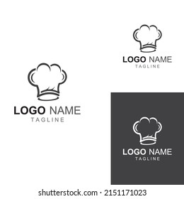 Chef hat logo for restaurant, cafe and online food delivery. Logo with vector design.