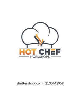 chef hat logo simple and sneezing with side lines