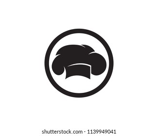 Chef hat logo and symbols black color vector