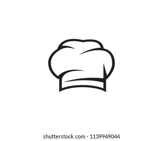 Chef hat logo and symbols black color vector