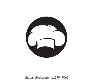 Chef hat logo and symbols black color vector