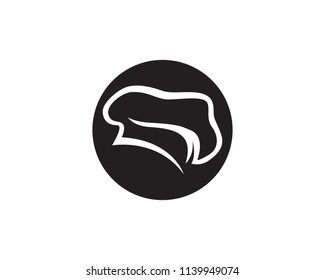 Chef hat logo and symbols black color vector