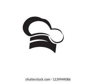 Chef hat logo and symbols black color vector