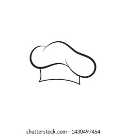 chef hat logo and symbols black color vector