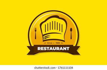 Chef Hat Logo Template. Restaurant logo Design Inspiration. Bakery Logo Vector
