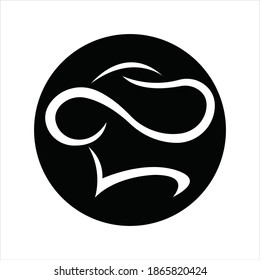 Plantilla de símbolo del logotipo de sombrero de chef, ilustración vectorial