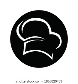 Chef hat logo template symbol template, vector illustration