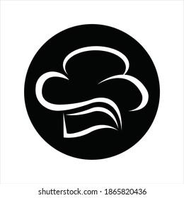 Plantilla de símbolo del logotipo de sombrero de chef, ilustración vectorial