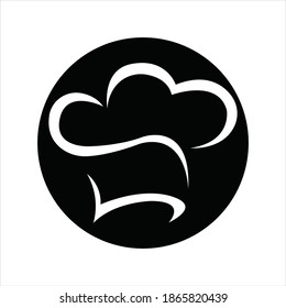 Chef hat logo template symbol template, vector illustration
