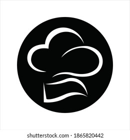 Chef hat logo template symbol template, vector illustration