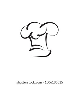 Chef hat logo template vector icon
