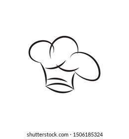 Chef hat logo template vector icon