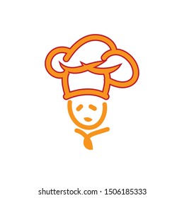 Chef hat logo template vector icon