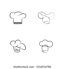 Chef hat logo template vector icon