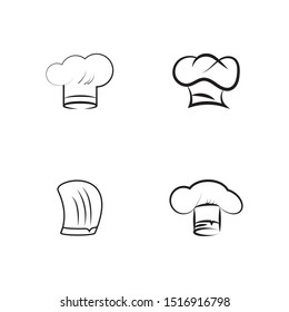 Icono vectorial de plantilla de logotipo de Chef Hat