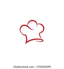 Chef hat logo template vector icon