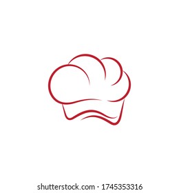 Chef hat logo template vector icon