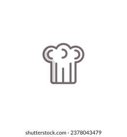 Chef hat logo with transparent background