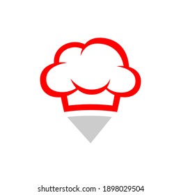 Chef Hat Logo And Triangle Symbol For Food Business Logo