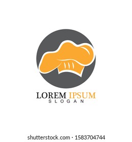 chef hat logo vector design template