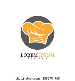 chef hat logo vector design template