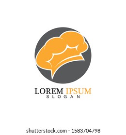 chef hat logo vector design template