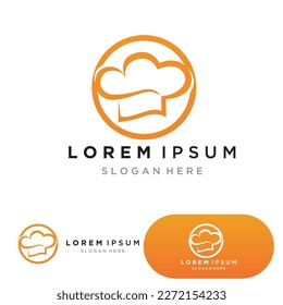 chef hat logo vector design template