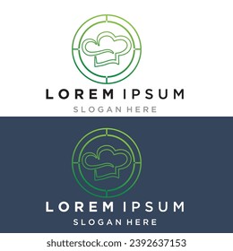 chef hat logo vector design template