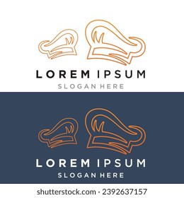 chef hat logo vector design template