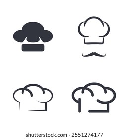 Chef Hat Logo Vector Icon Template Illustration